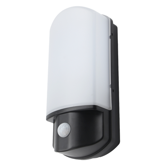 10w LED bulkhead with a black base and frosted prismatic cover