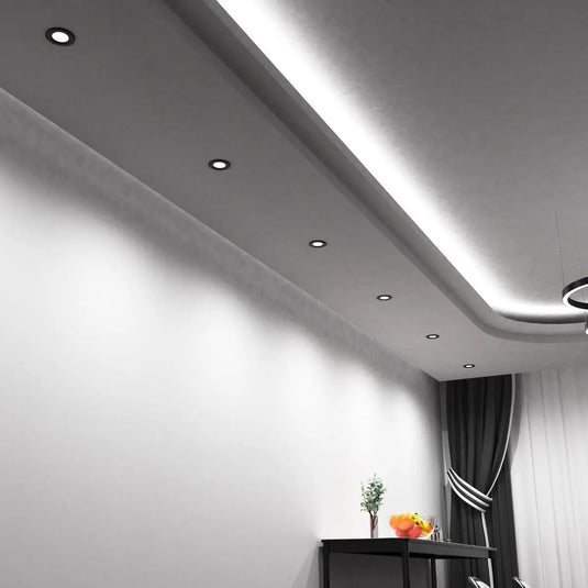 Fixed Fire Rated LED Downlight - Black ceiling view shot