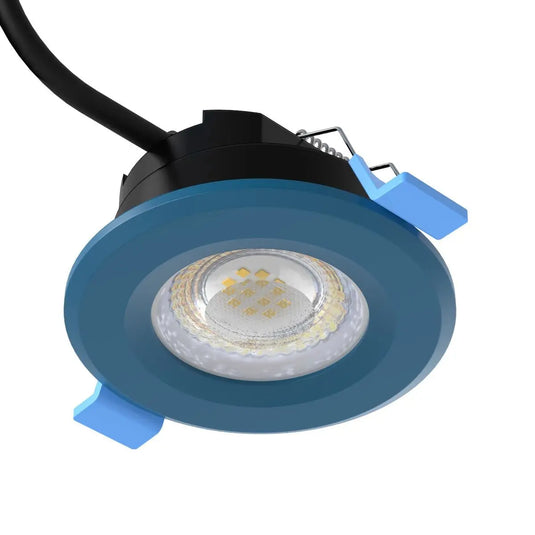 Fixed Fire Rated LED Downlight - Blue Bezel