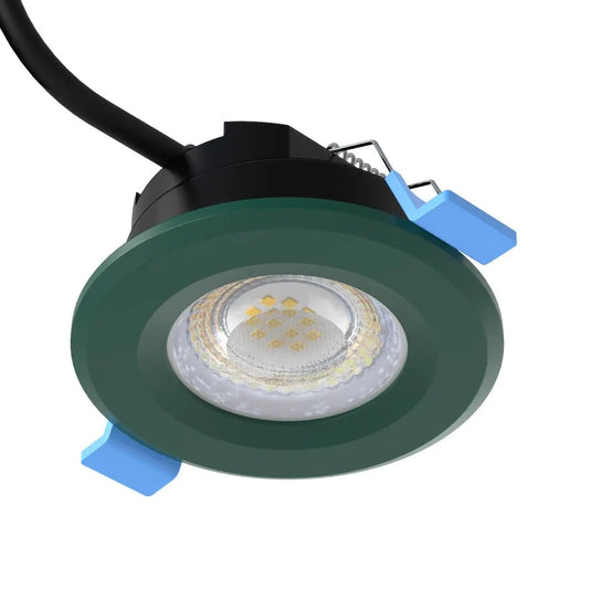 Fixed Fire Rated LED Downlight - Green Bezel