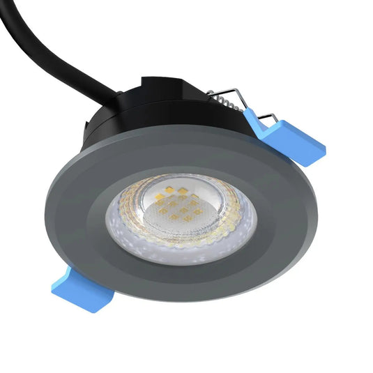 Fixed Fire Rated LED Downlight - Charcoal Grey Bezel