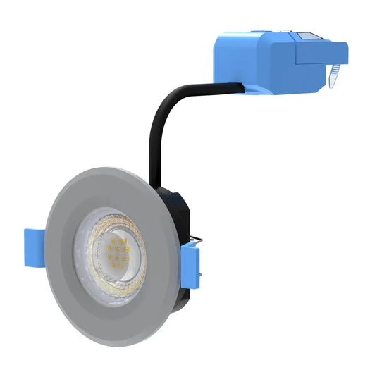 Fixed Fire Rated LED Downlight - Light Grey Bezel full view shot