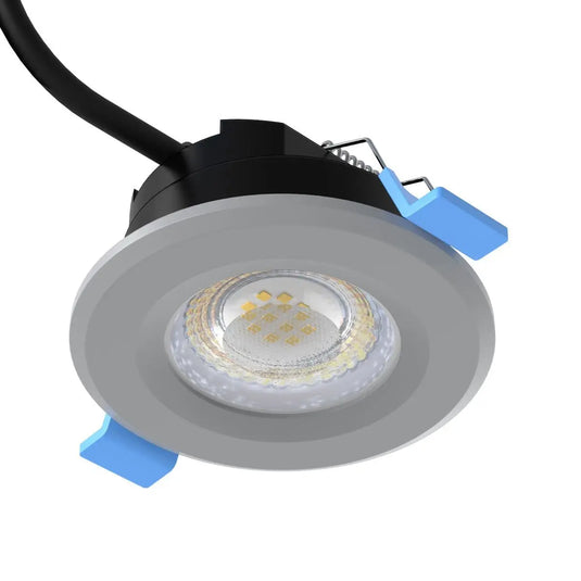 Fixed Fire Rated LED Downlight - Light Grey Bezel