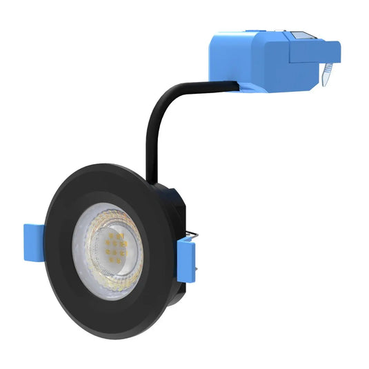 Fixed Fire Rated LED Downlight - Black full view shot