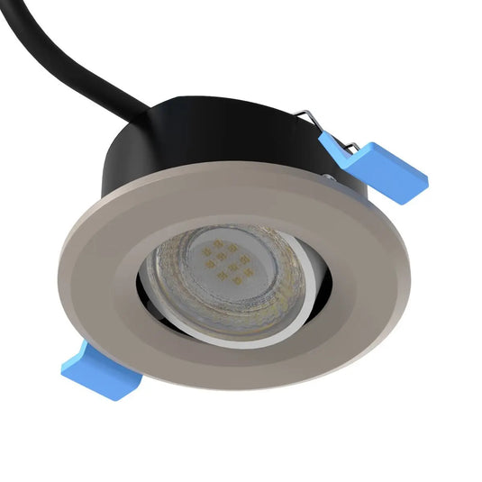 Tilt, Fire Rated LED Downlight - Light Grey Bezel