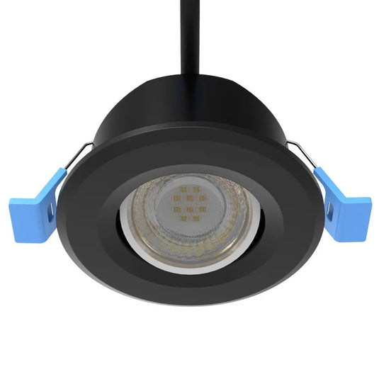 Tilt, Fire Rated LED Downlight - Black Bezel