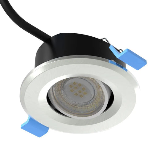 Tilt, Fire Rated LED Downlight - Brushed Bezel