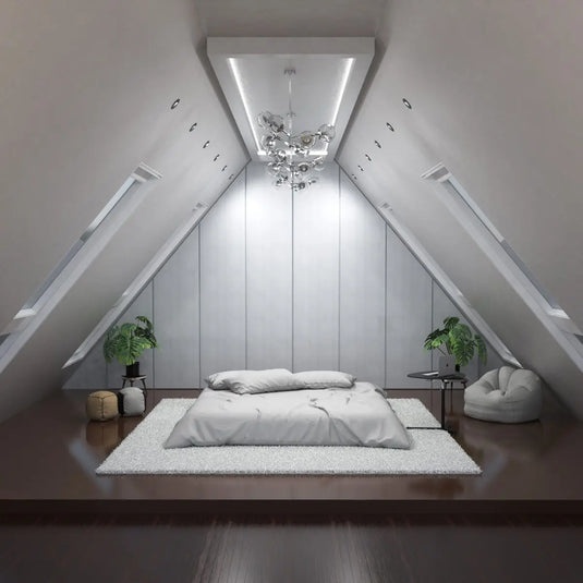 Tilt, Fire Rated LED Downlight, Charcoal Grey bedroom setting