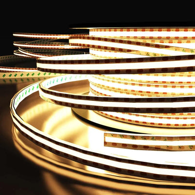 COB Dotless LED Strip Lighting, Warm White 2700K - IP67, Waterproof