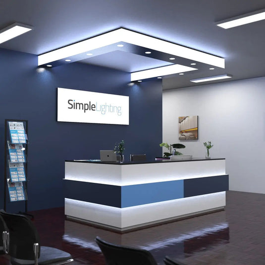 Flexible LED Sheet, 250mm x 500mm 6000K - Cool White front desk setting