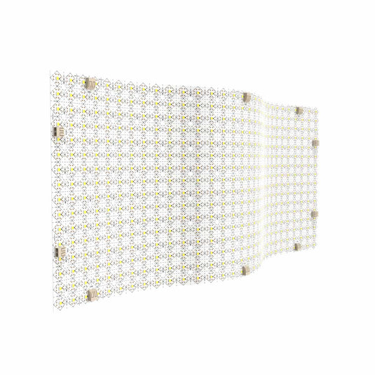 Flexible LED sheet bent in a curve