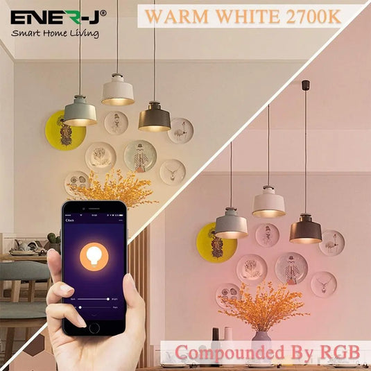 Smart WiFi Colour Changing LED Bulb warm cosy white colour