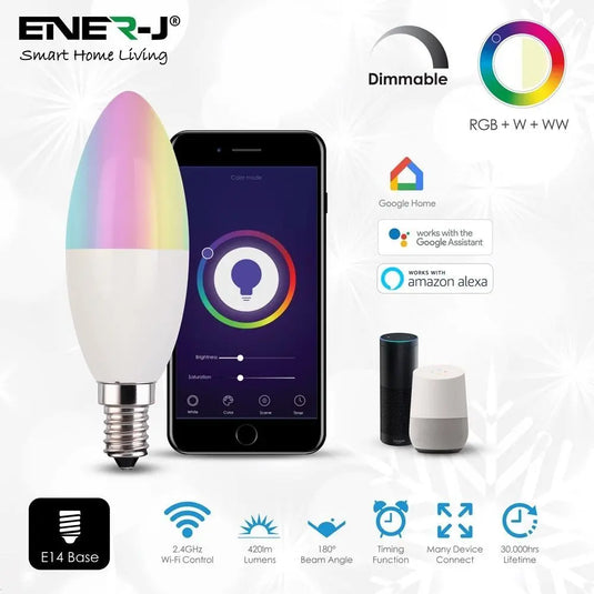 Smart LED Candle Bulb dimmable with E14 base