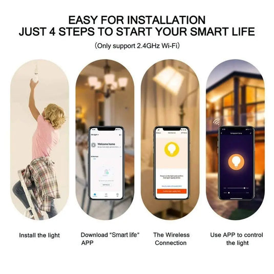 Smart LED Candle Bulb easy installation and smart controls