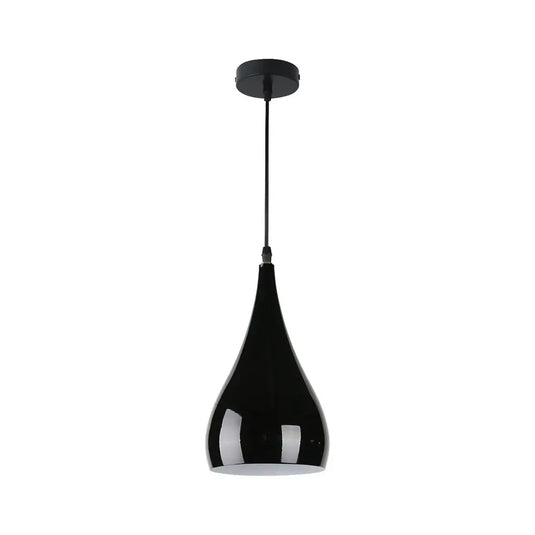 Black Teardrop LED Pendant Light