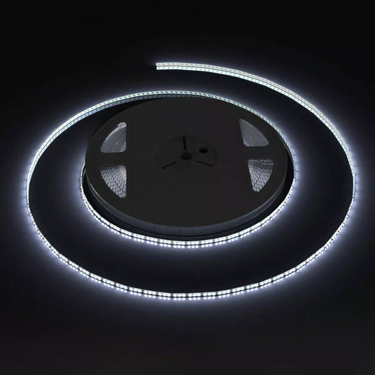 Cool White LED Strip Lights, 120 LEDs and 10w Per Metre turned on