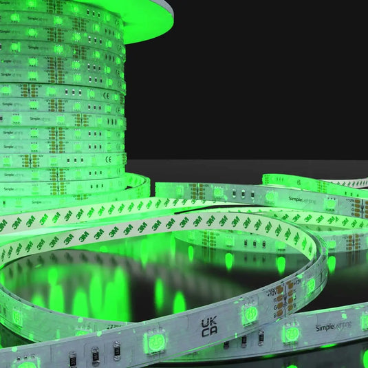 RGB LED Strip in a roll, Green