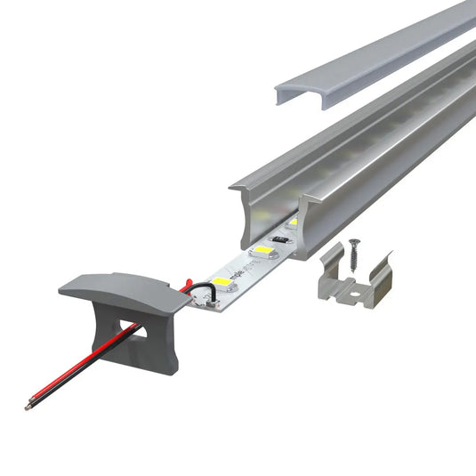 Recess Mounted Aluminium LED Profiles (Extrusion) for all types of LED Tape deconstructed