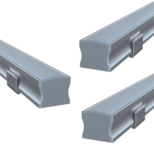 Pack of 3 Surface Mounted Aluminium LED Profiles, 1 Metre