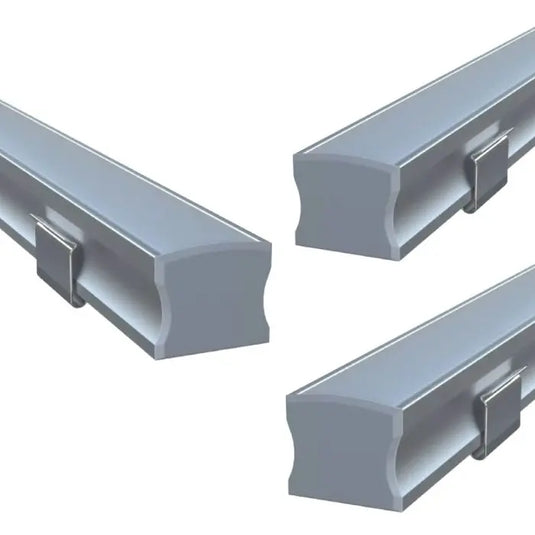 Pack of 3 Surface Mounted Aluminium LED Profiles