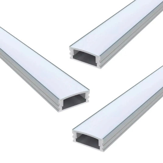 Pack of 3 Shallow 7mm Surface Mounted LED Aluminium Profiles