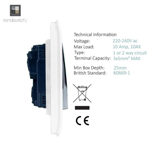 Side of the 6 gang light switch