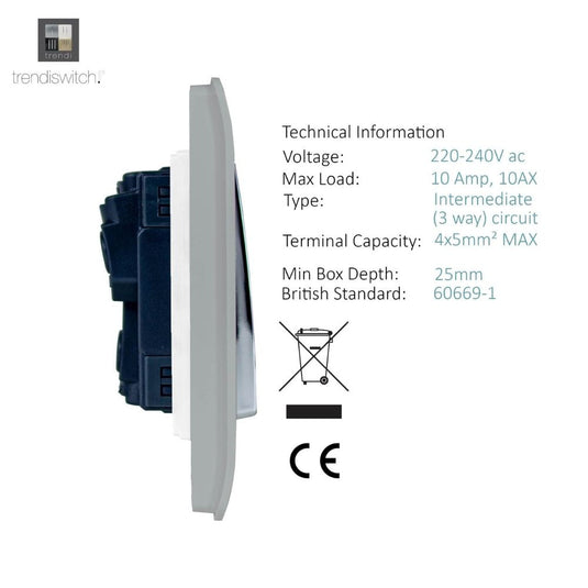 Side of the silver light switch