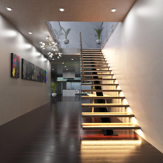 Warm white stair lights, second view