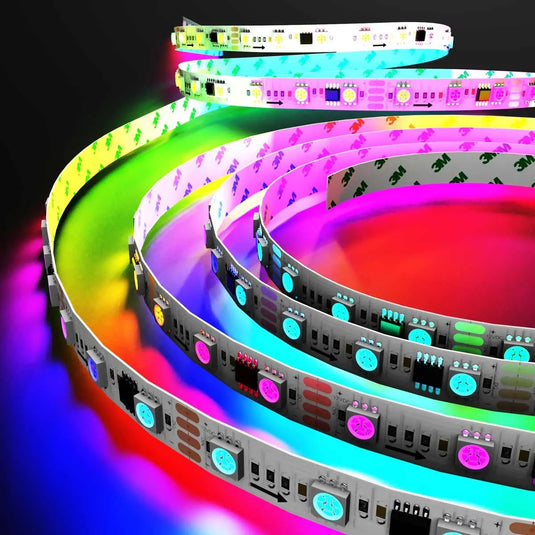 Digital, Pixel LED Strip Light, Chasing Effect - vibrant colours