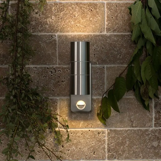 mounted twin wall lamp with sensor