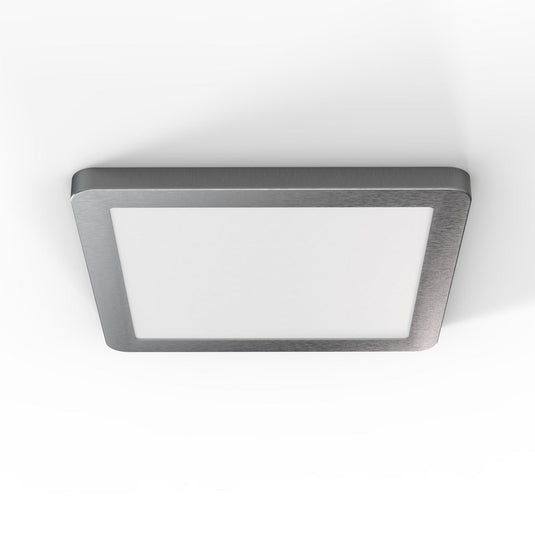 Brushed chrome square LED cabinet light