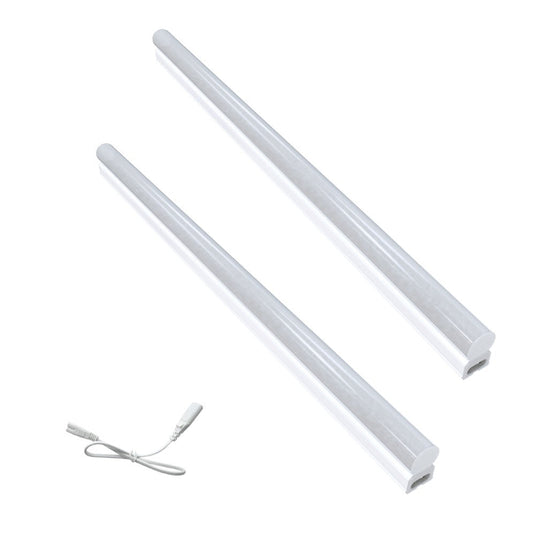 Two 575mm T5 LED under cabinet lights with a link cable