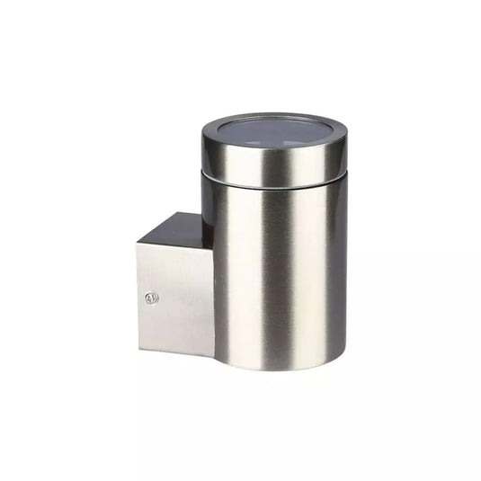 GU10 Wall Light Fitting, IP44, Stainless Steel Body full shot