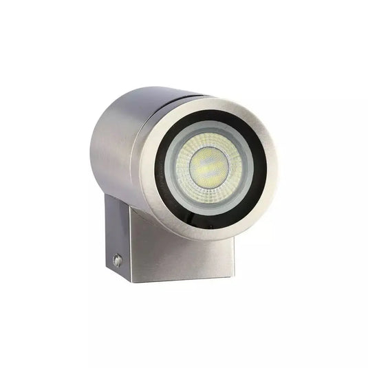 GU10 Wall Light Fitting, IP44, Stainless Steel Body side shot