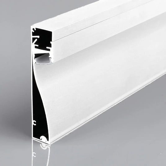 2-Metre Matte White Skirting Board LED Aluminium Profile