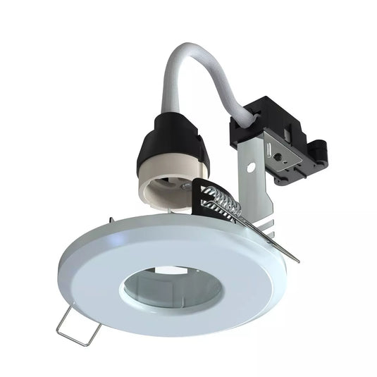 detached bezel of White Fixed Shower Downlight GU10 IP65