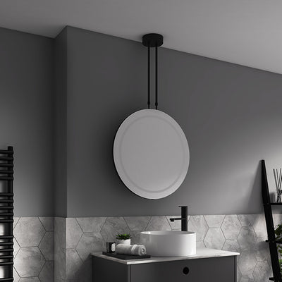 Ivy Hanging, Two-Sided Round LED Mirror