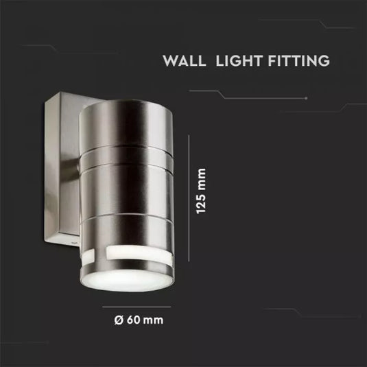 stainless steel wall light fitting with dimensions