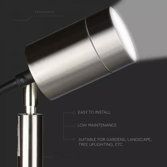 stainless steel LED spike light infographics