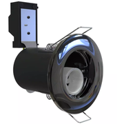 Black chrome fire rated downlight