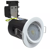 White downlight, recessed and fire rated - tilt / gimbal