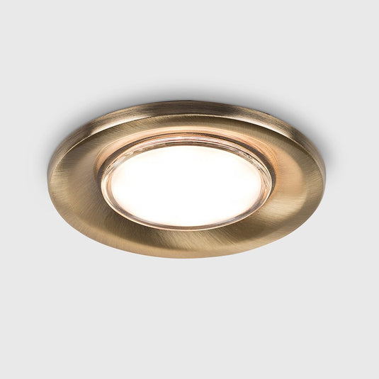 antique brass LED downlight bezel