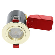 Die-Cast Fire Rated Downlight GU10 Twist and Lock Fixed - Brass Finish