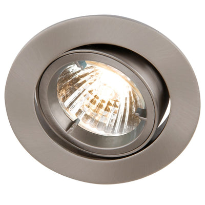 Brushed Chrome, Tilt GU10 Downlight