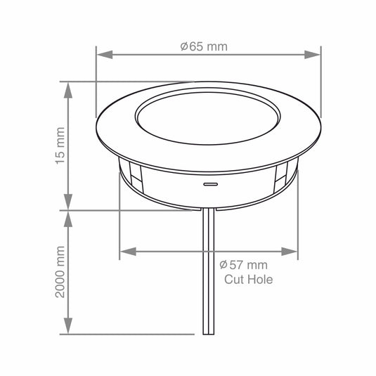 recessed LED cabinet light with measurements