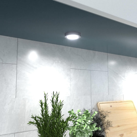 installed surface mounted under cabinet light with natural white light
