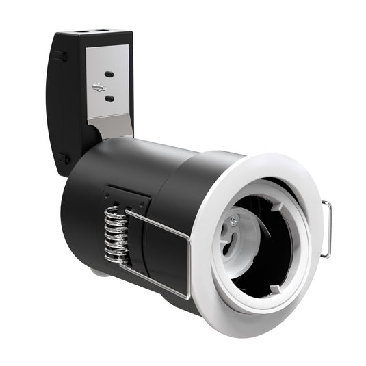 white tilt fire-rated downlight