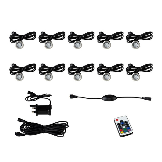 10 deck lights with wires and connectors 