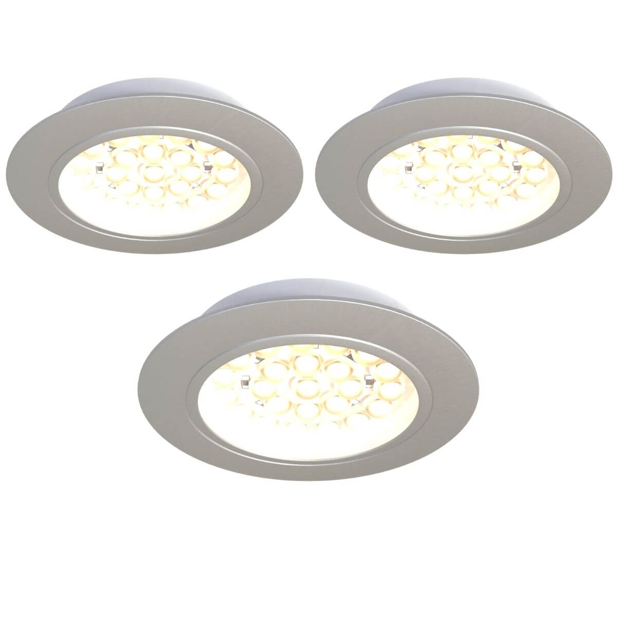 3 Pack, Recessed Under Cabinet Lights – LED Supplier UK