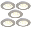 pack of 5 recessed under cabinet light with warm white light